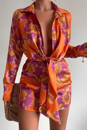 Aja Orchid Dress - Orange