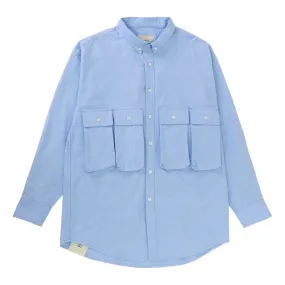 A[S]USL OXFORD FOUR POCKET B/D SHIRT-BLUE