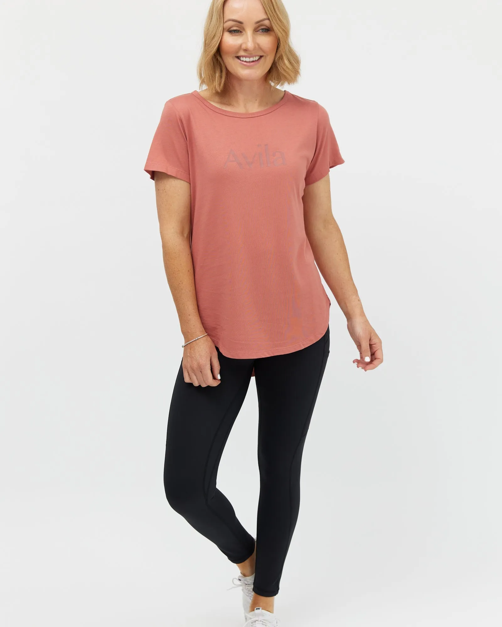 Avila logo T-shirt - Dusty rose