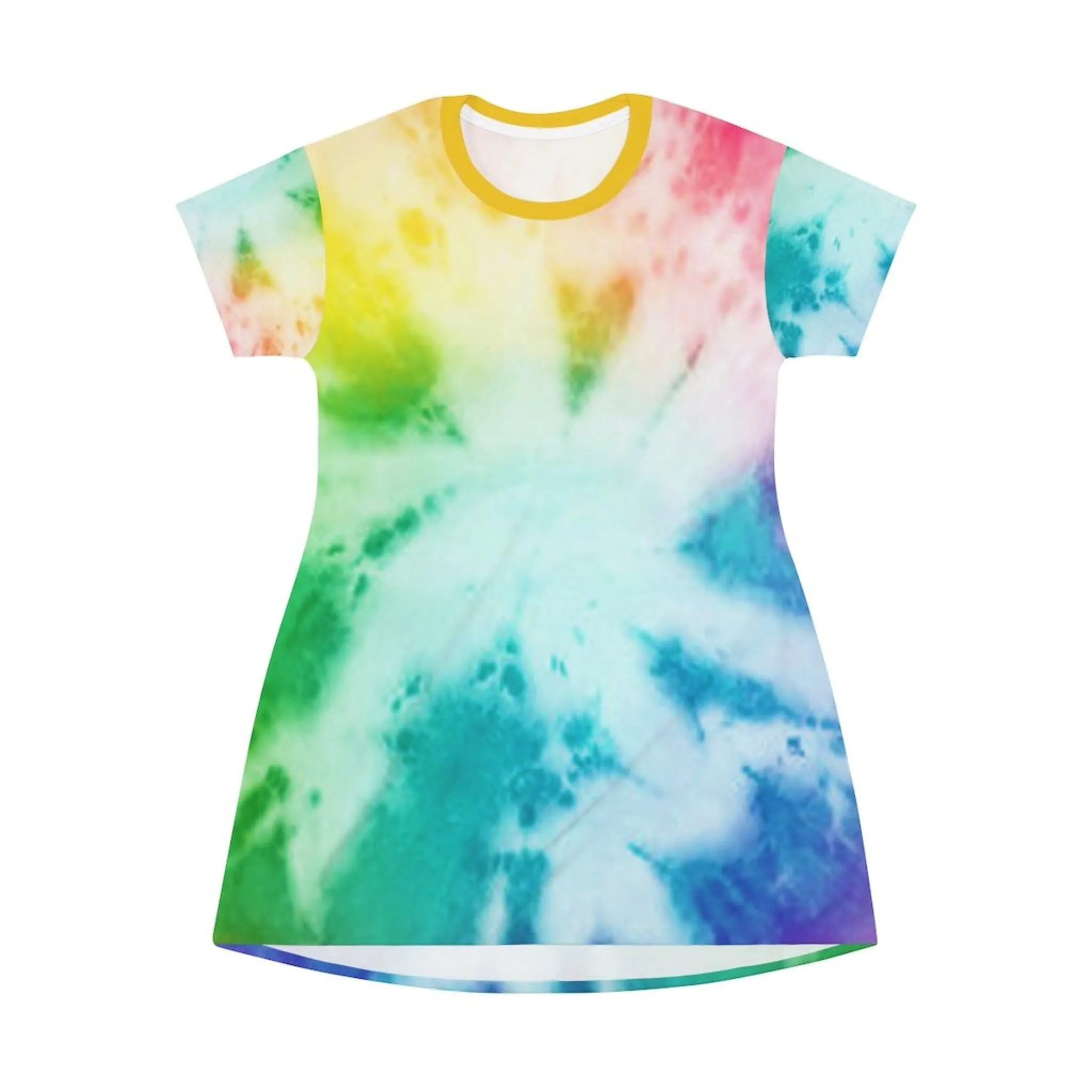 Bynelo Tie Dye Rainbow Print T-shirt Dress