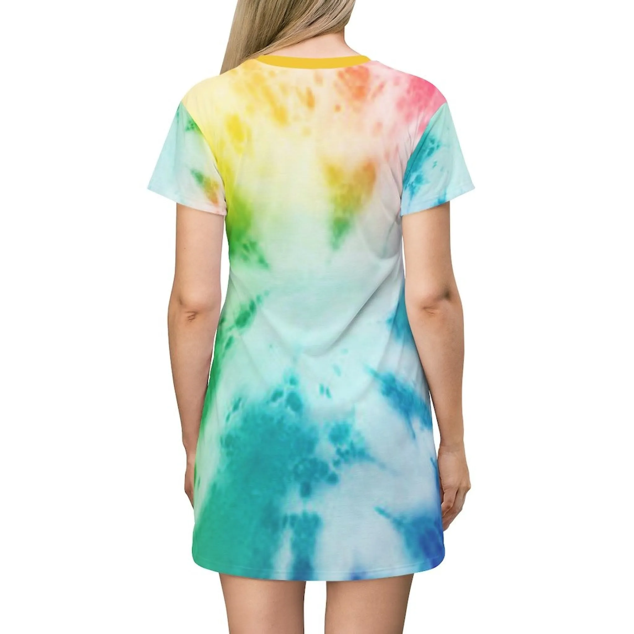 Bynelo Tie Dye Rainbow Print T-shirt Dress