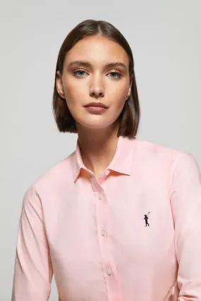 Camisa Oxford Regular fit rosa con logo Rigby Go