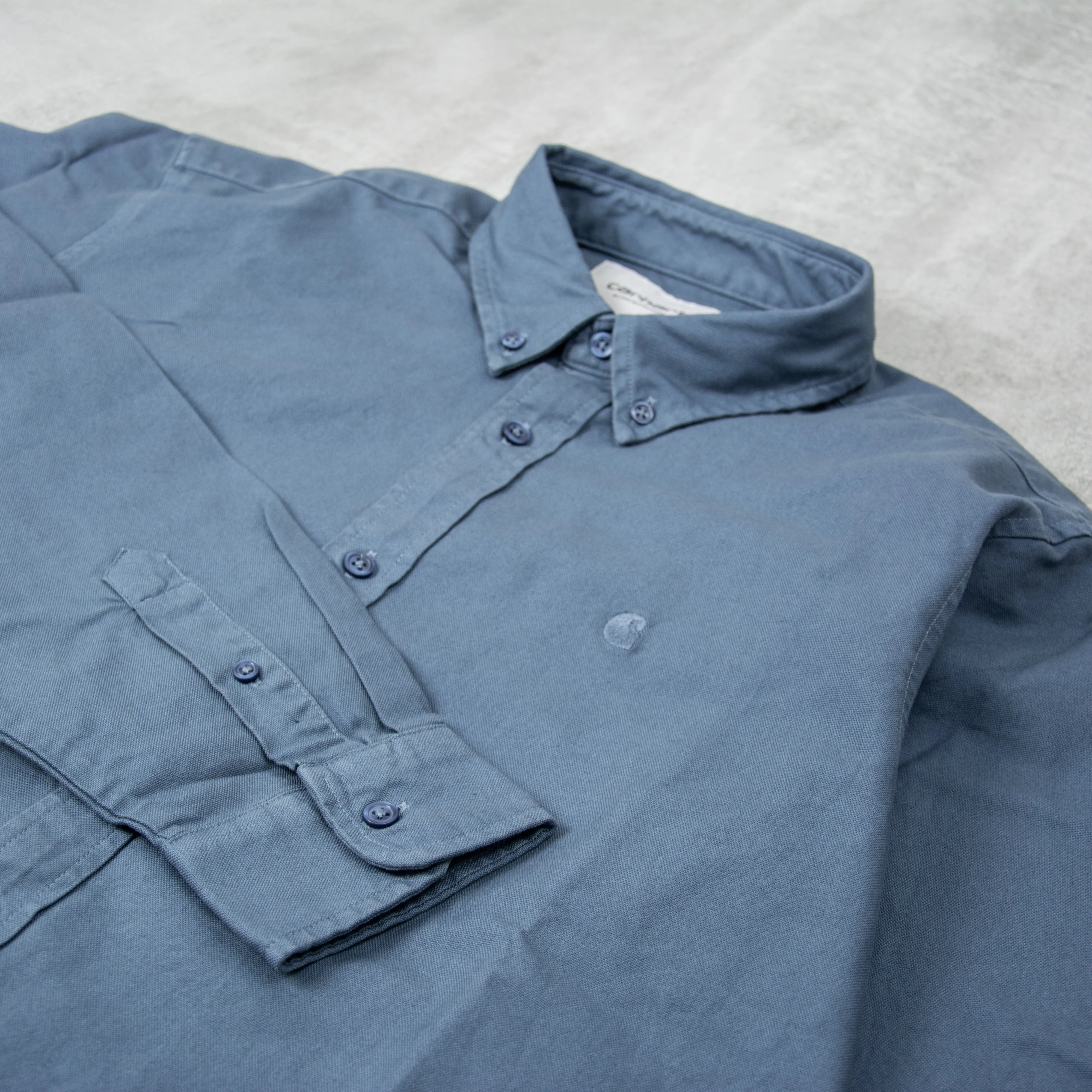 Carhartt WIP Bolton L/S Shirt - Storm Blue