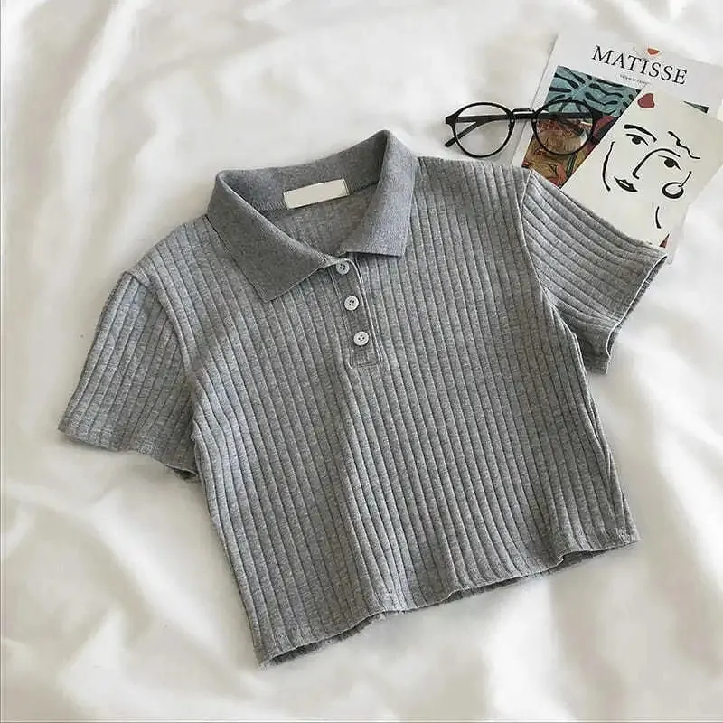 Cropped Polo Shirt