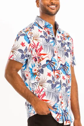 Digital Print Hawaiian Short Sleeve Shirt