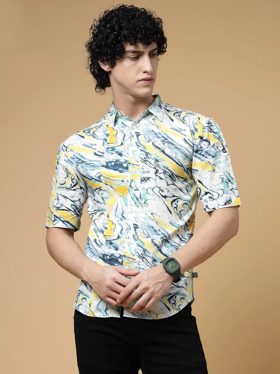 Exotic Hawaiian Shirt With Drop Shoulders