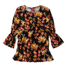 Flannel Multi Flowers Top