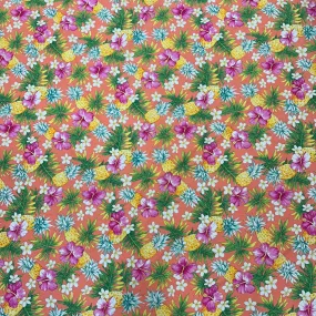 Gift Wrapping Fabric / Furoshiki - Pineapple,Hiibiscus and plumeria