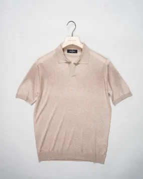 Gran Sasso Capri Collar Silk Knit / Beige