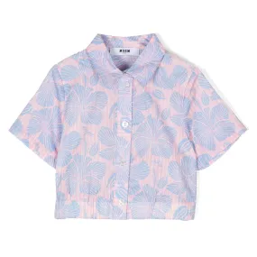 Hawaiian Floral Cropped Shirt