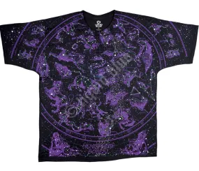 LIQUID BLUE CONSTELLATIONS ZODIAC BLACK T SHIRT