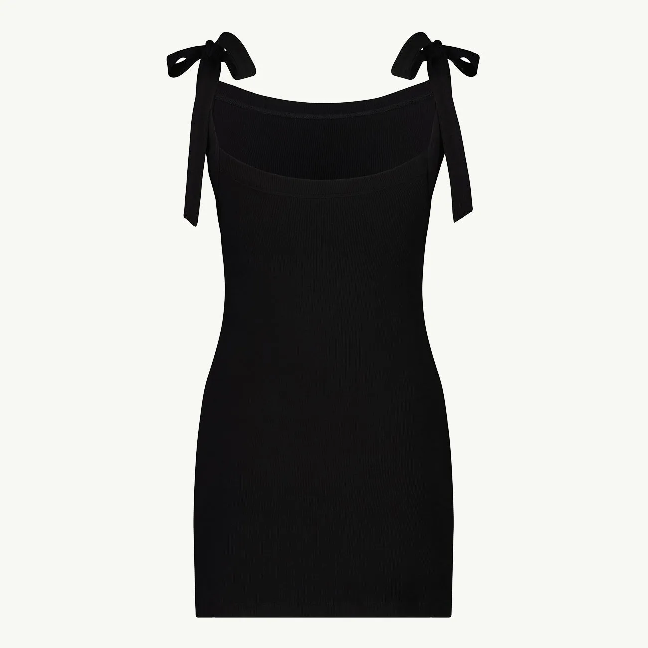 MARSDEN 2.0 MINI DRESS BLACK RIB