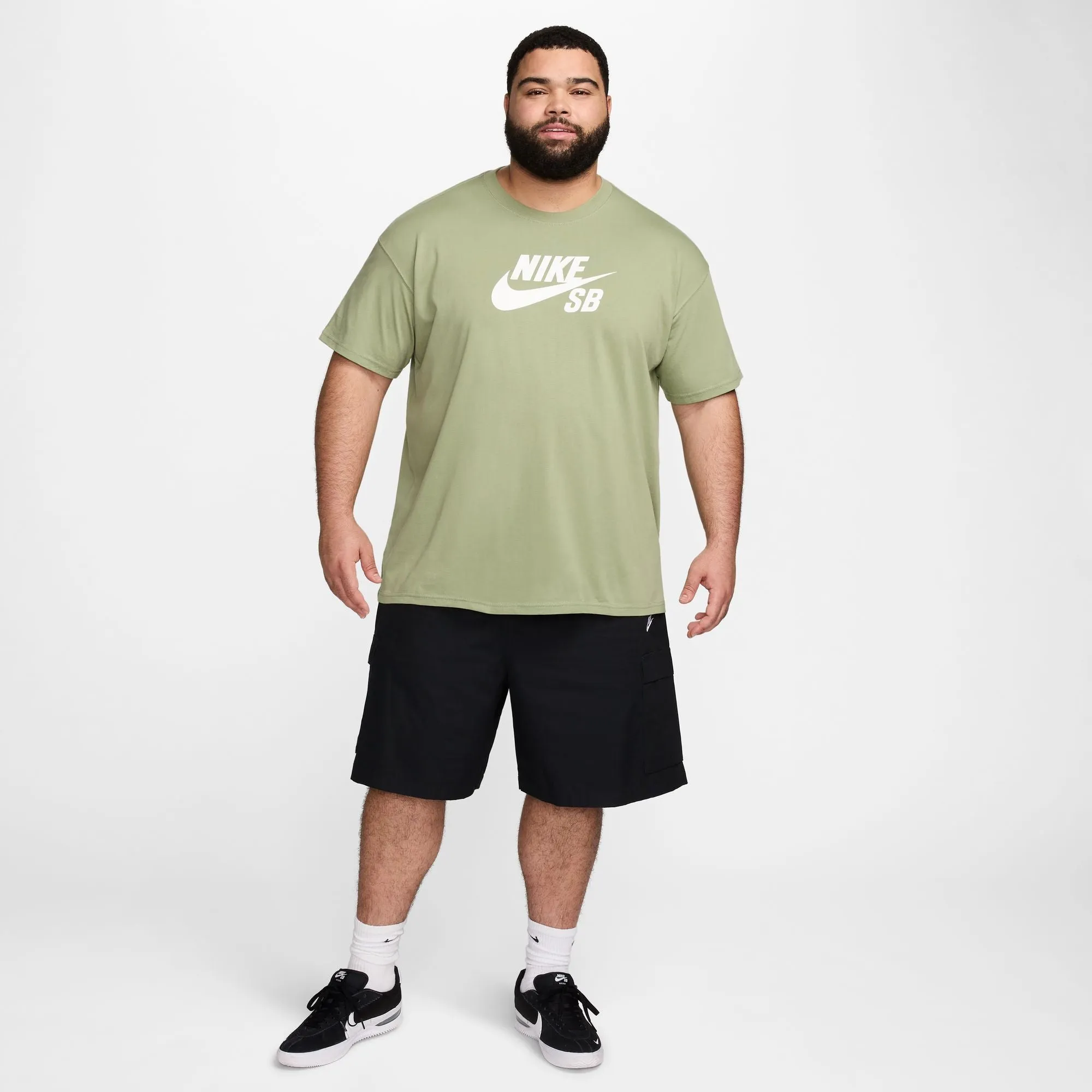 Nike SB Tee Logo HBR Oil Green