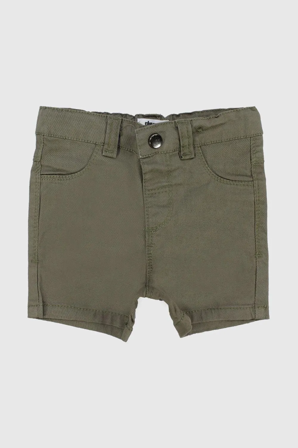 Olive Gabardine Shorts