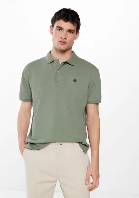 Piqué patterned polo shirt - Green