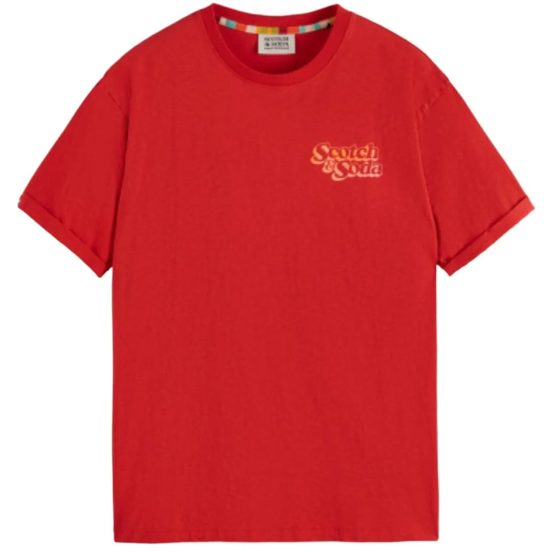 Scotch & Soda Front Back Artwork Tee (Boat Red) 175646