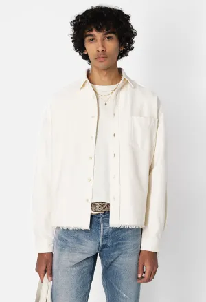 Solid Hemi Oversized Shirt / Salt