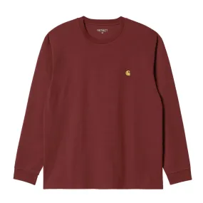 T-shirt Maniche Lunghe Carhartt WIP L/S Chase Bordeaux