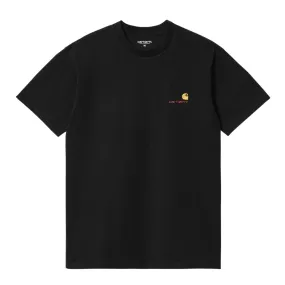 T-shirt Uomo Carhartt WIP S/S American Script Nero